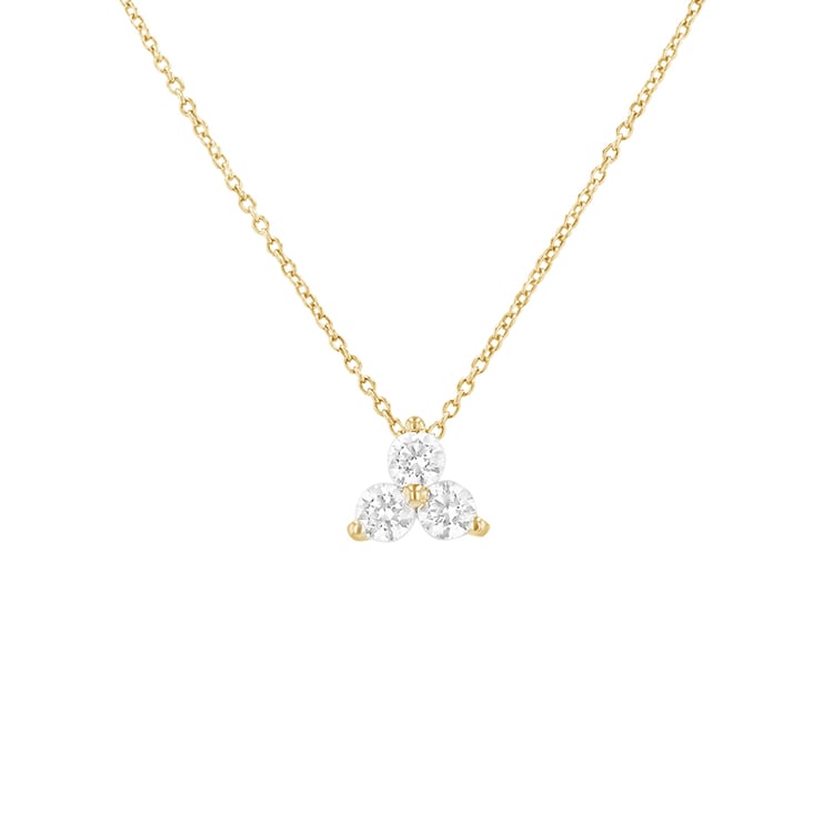 Romantický prívesok s tromi diamantmi zo žltého zlata 84958