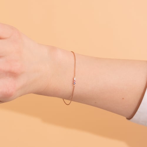 Minimalistický náramok s drahokamami podľa vášho výberu Ruby
