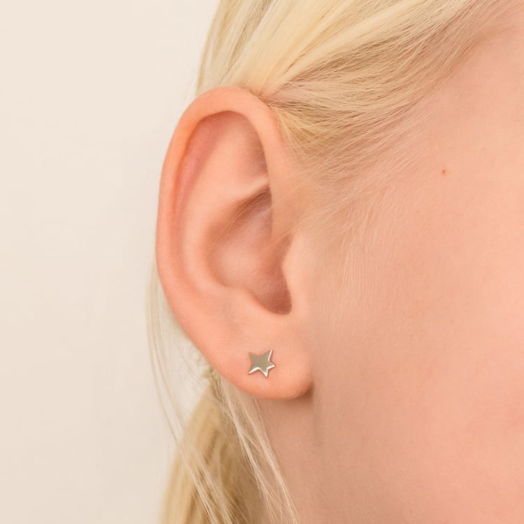 Strieborné náušnice v tvare hviezdičiek Malý princ 164325