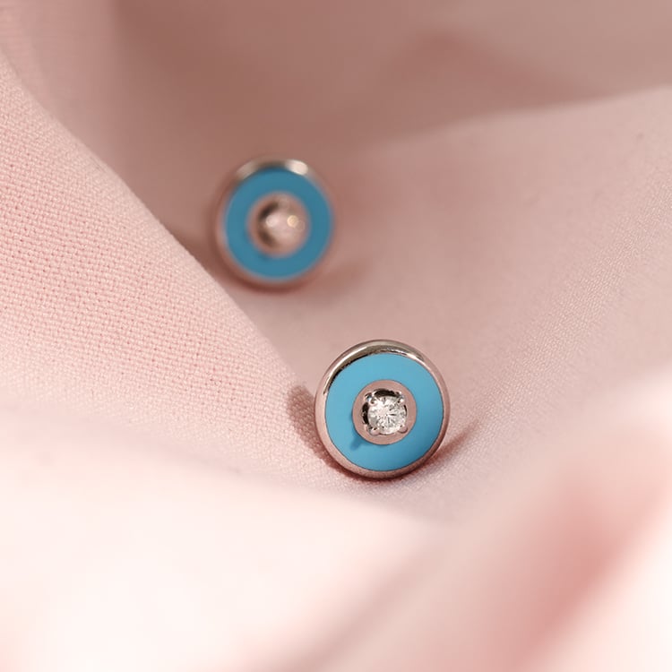 Keramické náušnice s lab-grown diamantom Gill 122085