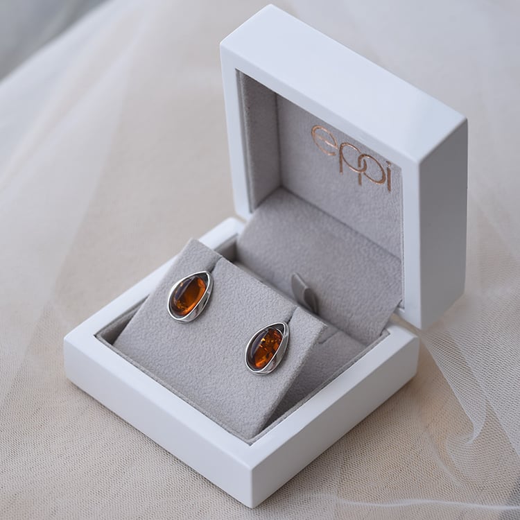 Jantárové strieborné náušnice 71260