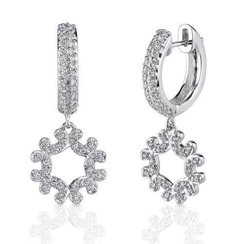 Strieborné náušnice so zirkónmi