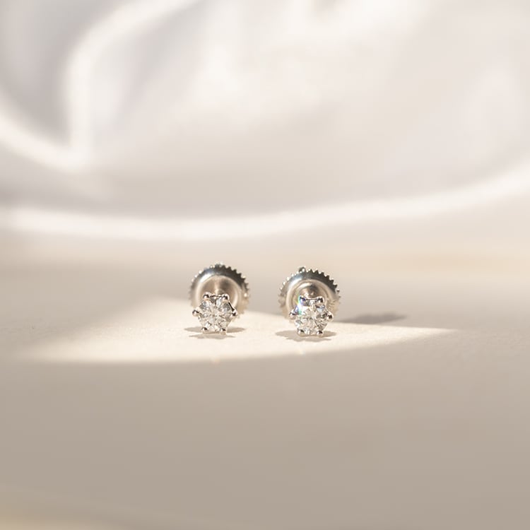 Minimalistické náušnice s lab-grown diamantmi Jamila 98406