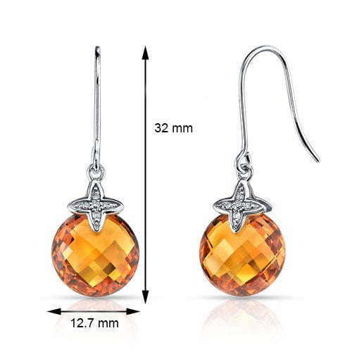 Zlaté náušnice s citrínmi 27401