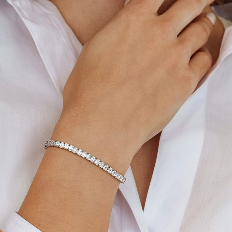 Zlatý tenisový náramok s lab-grown diamantmi Ida 162571