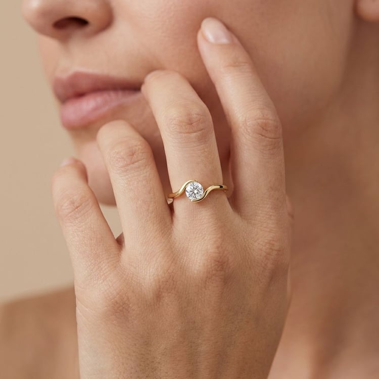 Rozvodový prsteň s lab-grown diamantom Saffar 165107