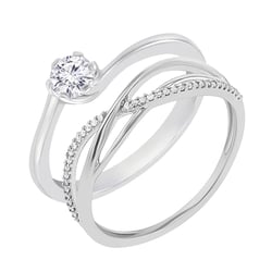 Set prsteňov s možnosťou výberu diamantu Elleanor