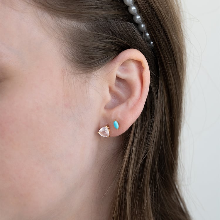 Strieborné náušnice s ruženínmi Magni 124193