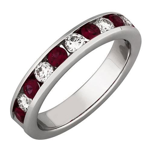 Obrúčka zdobená rubínmi 
