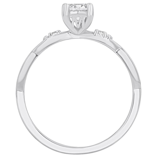 Zásnubný prsteň s výberom písmen a diamantmi Fera