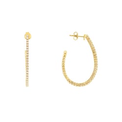 Zlaté flexi polkruhové náušnice s diamantmi Hawn