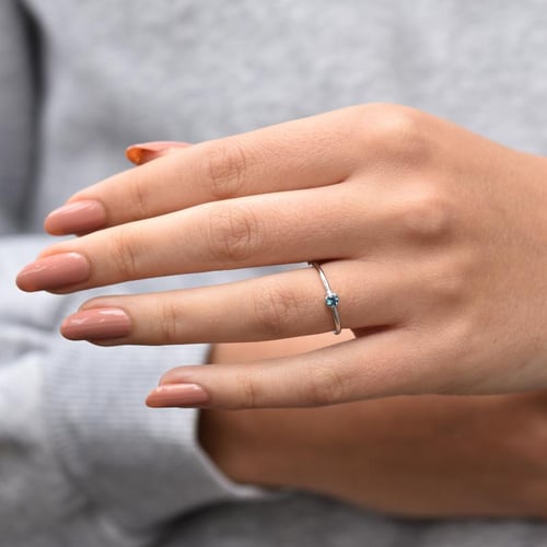 Zlatý minimalistický prsteň s londýnskym topásom Kathleen