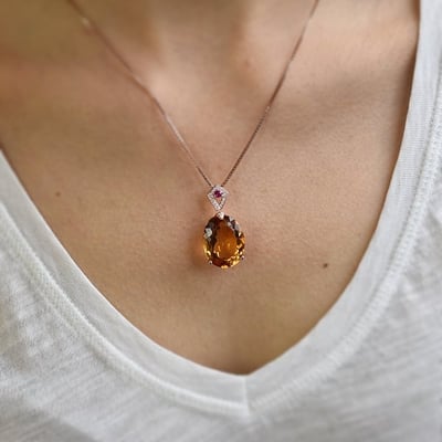 Citrínový náhrdelník