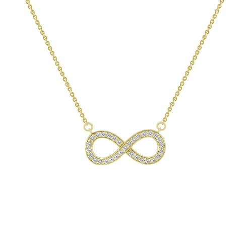 Prívesok zdobený diamantmi Infinity