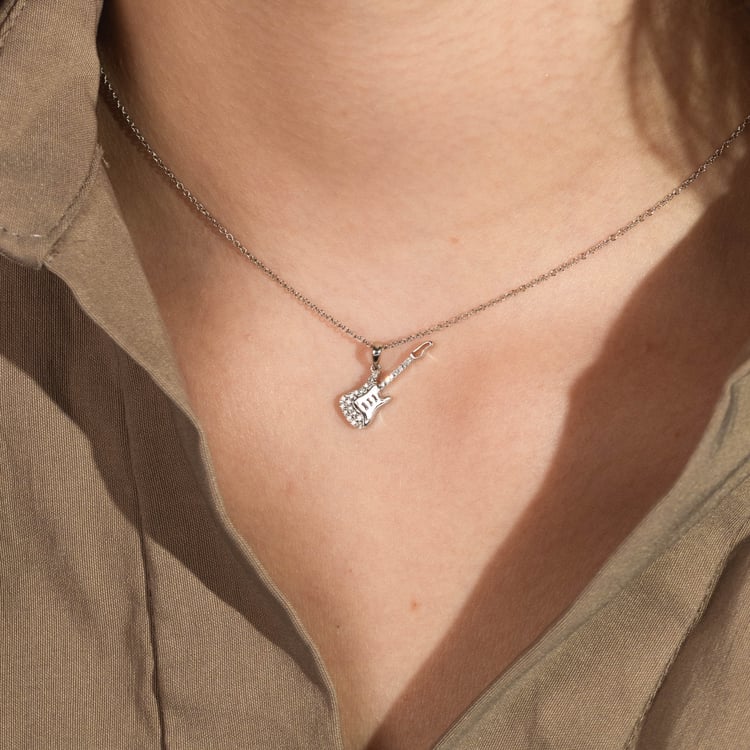 Zlatý prívesok s lab-grown diamantom v tvare gitary 165746