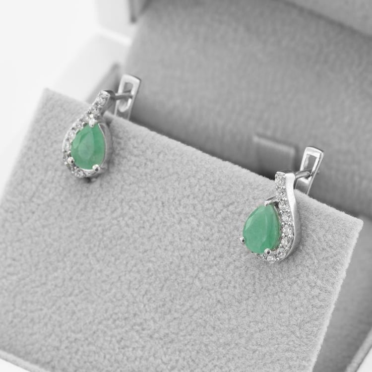 Náušnice so smaragdmi 49341