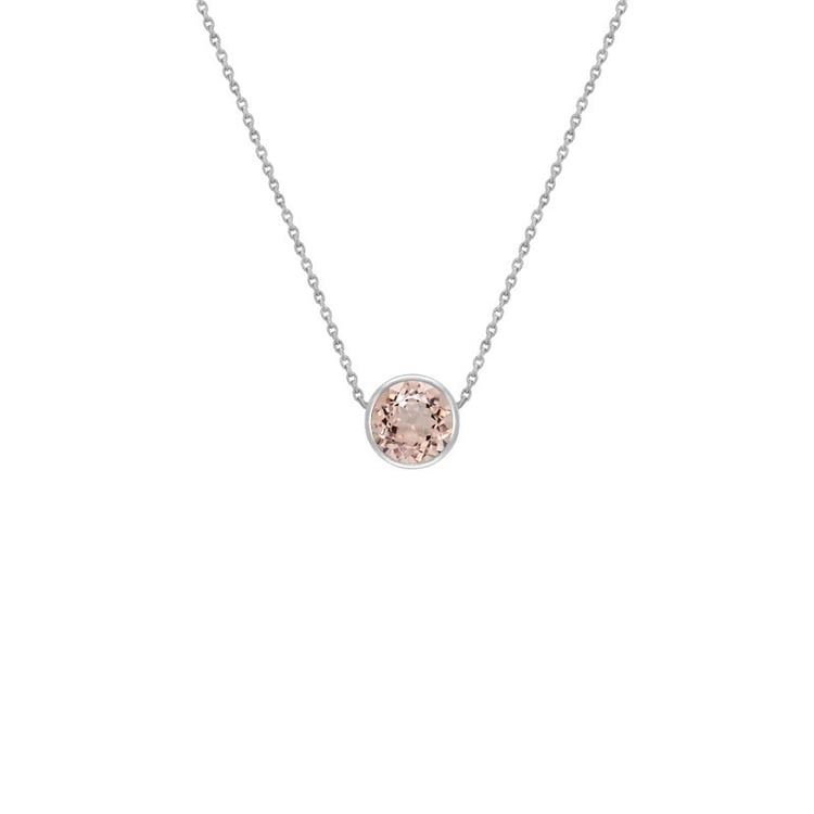 Morganitový minimal náhrdelník