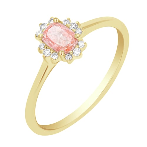 Zásnubný prsteň s certifikovaným fancy pink lab-grown diamantom Neve