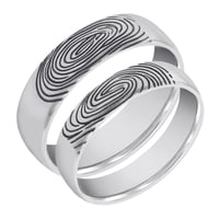 Svadobné obrúčky s otlačkami prstov Feita