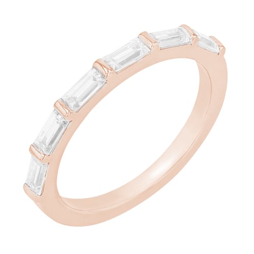 Elegantný prsteň s baguette diamantmi Wioletta