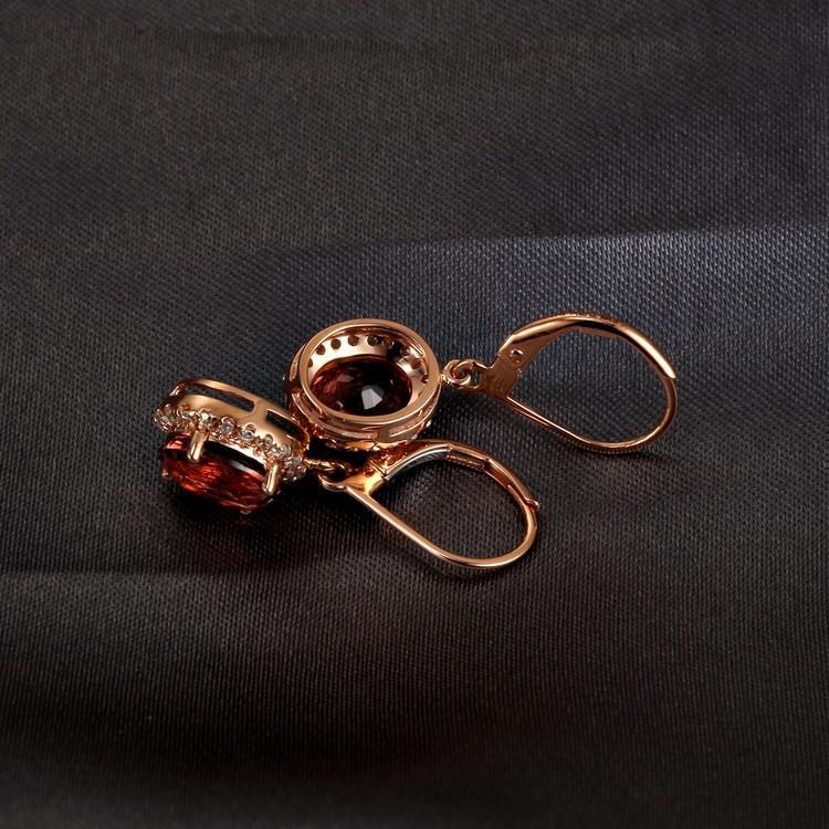 Turmalínové náušnice z ružového zlata 4919