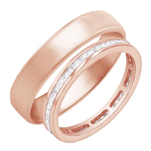 Eternity obrúčka s lab-grown diamantmi a komfortný prsteň Teppo