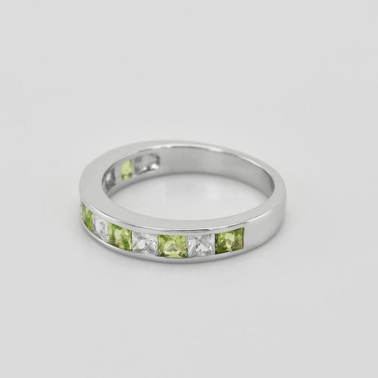 Olivíny a zirkóny v striebornom prsteni 39580