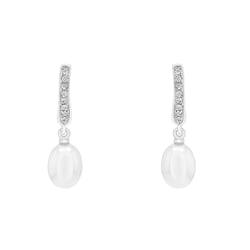Náušnice s perlami a diamantmi Lucretia