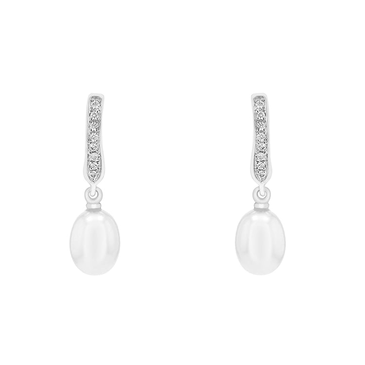 Náušnice s perlami a diamantmi Lucretia