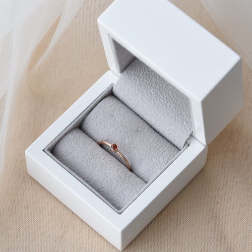 Zlatý minimalistický prsteň s padparadscha zafírom Kathleen