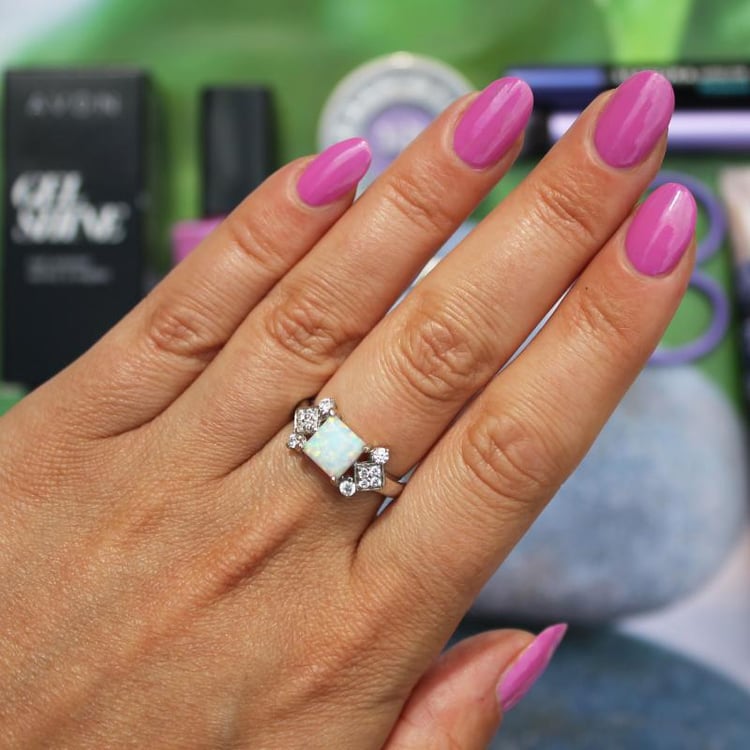 Opálový prsteň zo striebra 11281