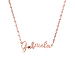 Zlatý náhrdelník s menom a drahokamom Julieta