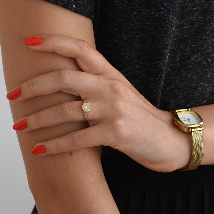 Pečatný prsteň s diamantom 66515