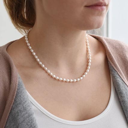 Perlový náhrdelník zo striebra Aisle