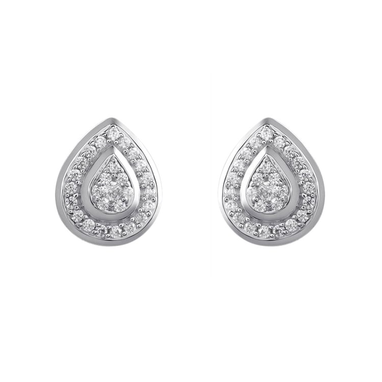 Zlaté náušnice s diamantmi v tvare sĺz Saria