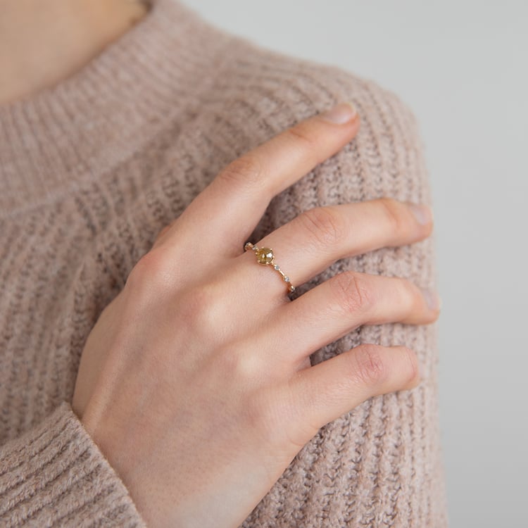 Prsteň so salt and pepper diamantmi Jelena 124786