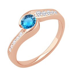 Zásnubný prsteň so švajčiarskym topásom Naia