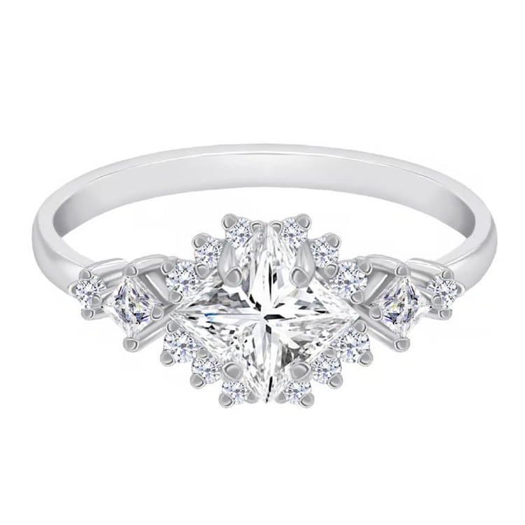 Zásnubný prsteň s 0.60ct IGI princess certifikovaným lab-grown diamantom Nairne