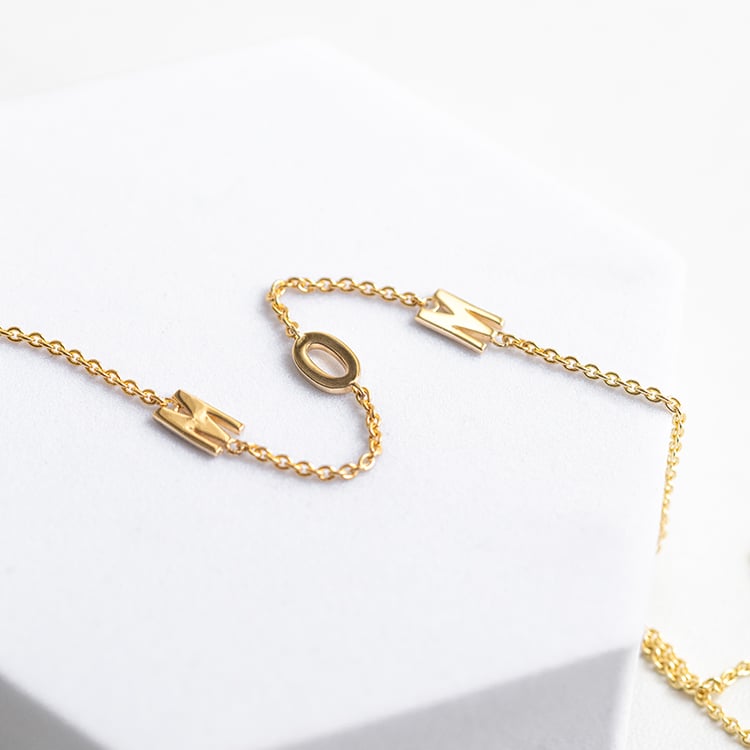 Náhrdelník s 3 písmenami vašej voľby Lupe 145524