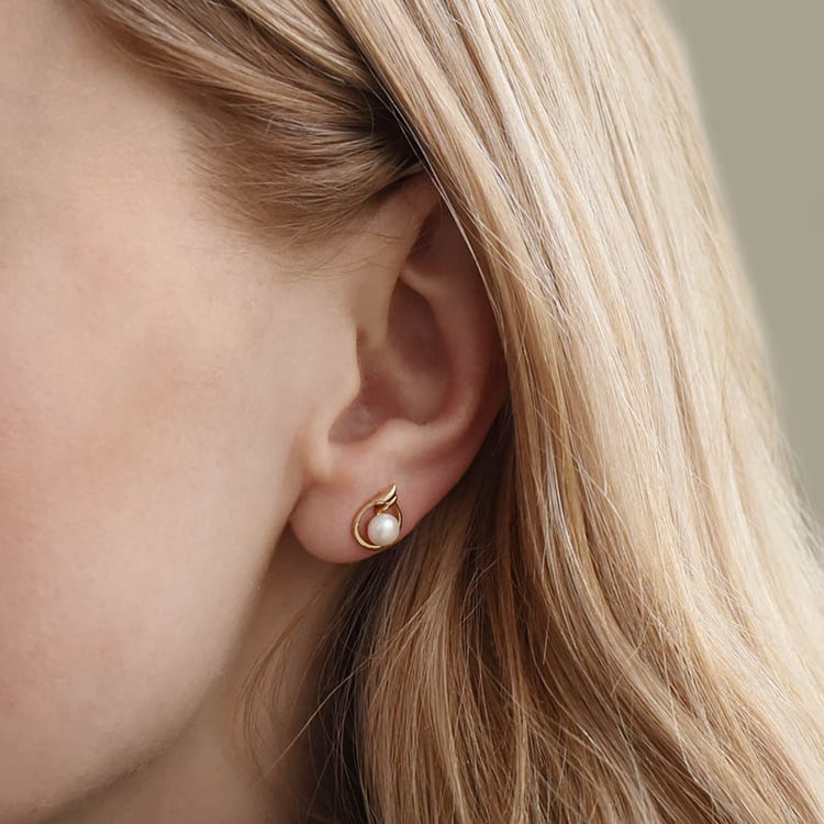 Perlové náušnice zo zlata 93875