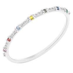 Minimalistický prsteň s drahokamami podľa vášho výberu Tess