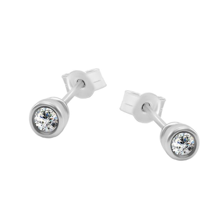 Diamantové zlaté náušnice