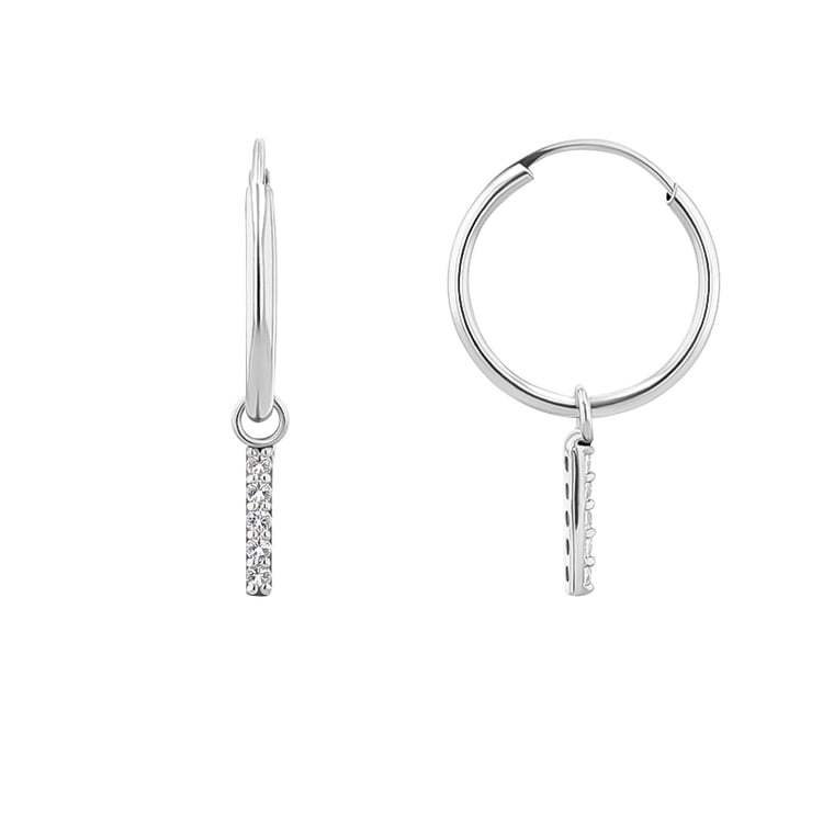 Zlaté visiace náušnice s bielymi topásmi Christy 123953