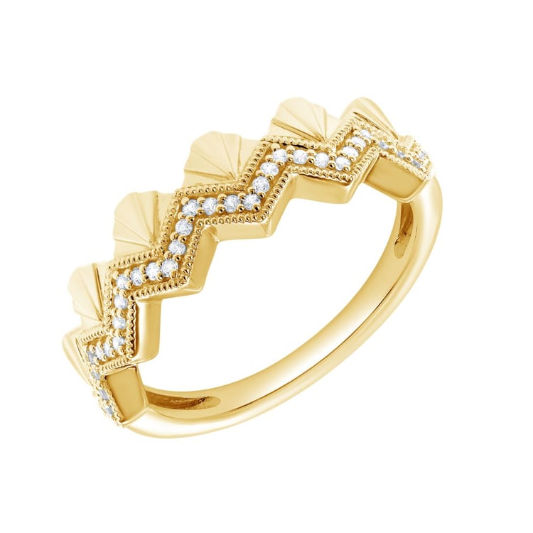 Moderný zlatý prsteň s lab-grown diamantmi Peder 162316