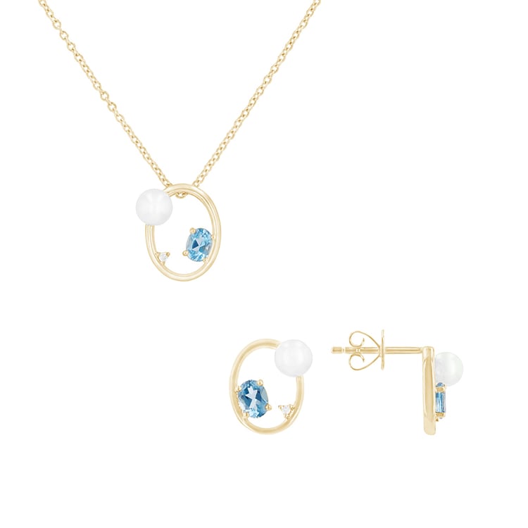 Kolekcia šperkov s perlami, švajčiarskymi topásmi a diamantmi Grace