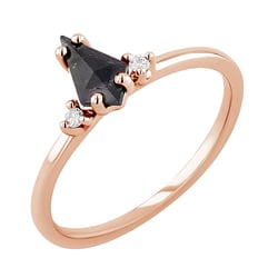 Zlatý prsteň s kite salt and pepper diamantom Hanna