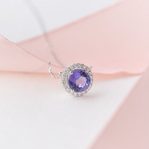 Tanzanitový náhrdelník s diamantmi Nicola