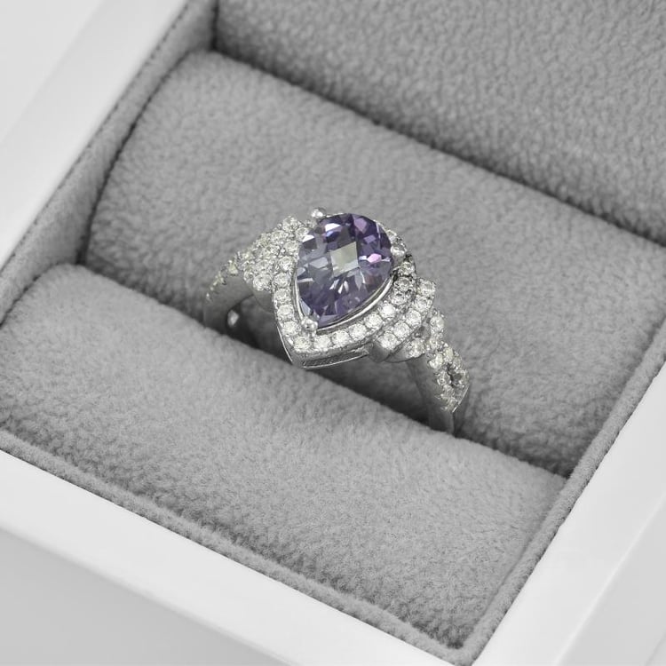 Prsteň so zirkónmi 45305