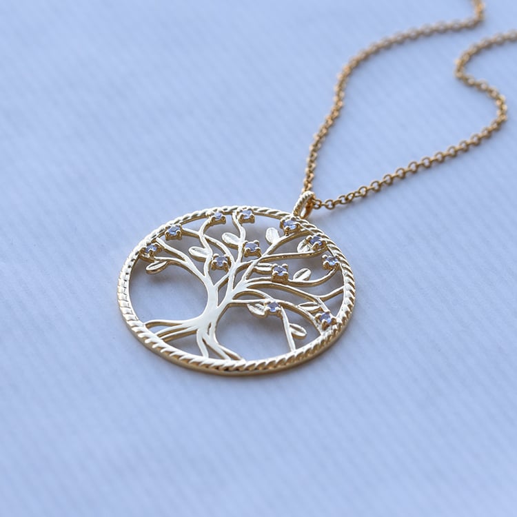 Tanzanitový náhrdelník v tvare stromu 72597