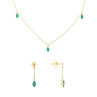 Zlatá kolekcia šperkov s brazílskymi smaragdmi Raíz